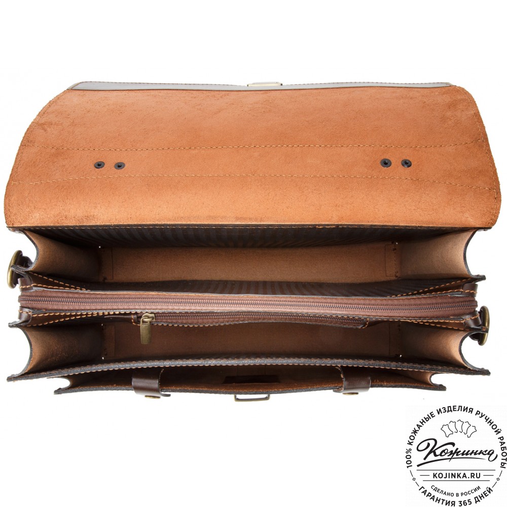 Кожаный портфель "Карьерист"  (коричневый)